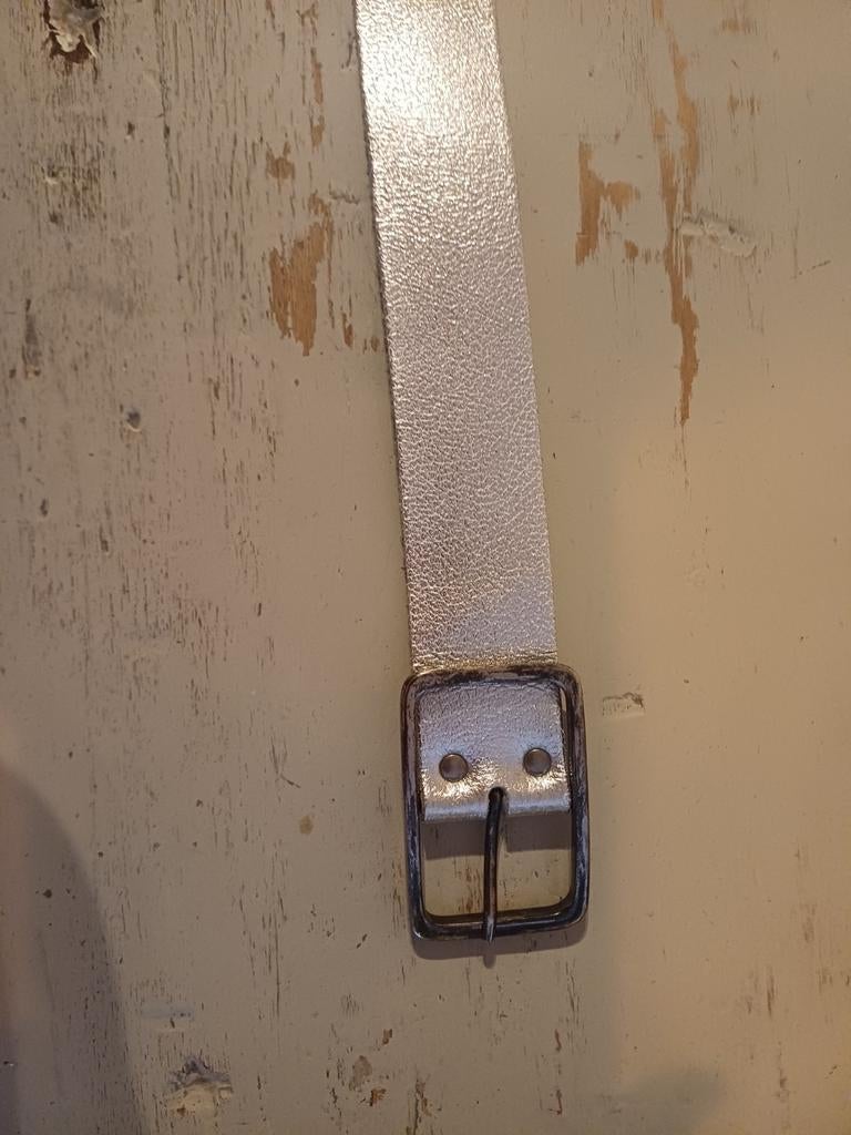 Zilverkleurige Sam Brown Riem - 95 cm, Overige kleuren, Ophalen of Verzenden, Zo goed als nieuw, Sam Brown