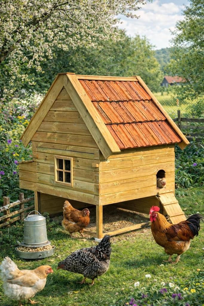 Duurzame handgemaakte kippenhokken, Dieren en Toebehoren, Ophalen, Nieuw, Kippenhok of Kippenren