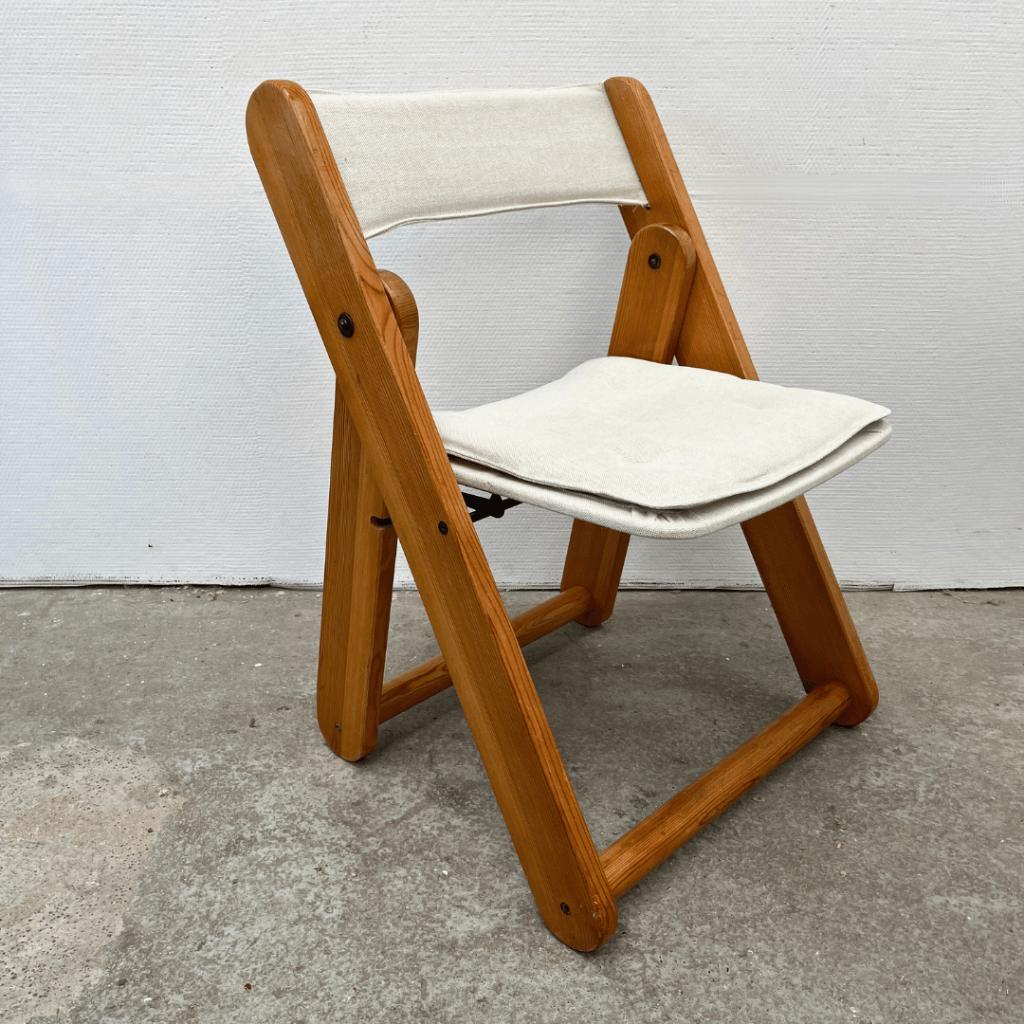 2 (of meer) vintage grenen klapstoel Kontiki - IKEA stof nw, Ophalen, Gebruikt, Twee, Stof