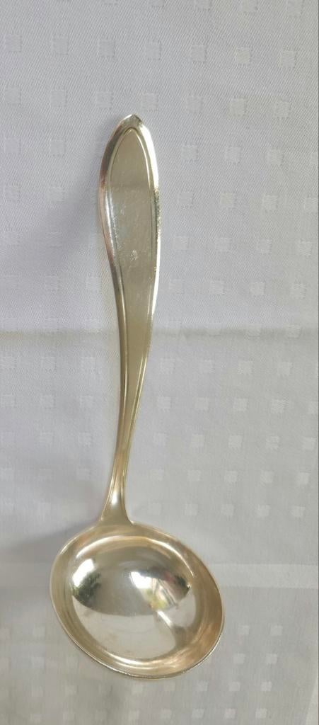 Keltum Puntfilet P2, 1 verzilverde saus/jus lepel, Huis en Inrichting, Keuken | Bestek, Gebruikt, Los bestek, Zilver, Vaatwasserbestendig