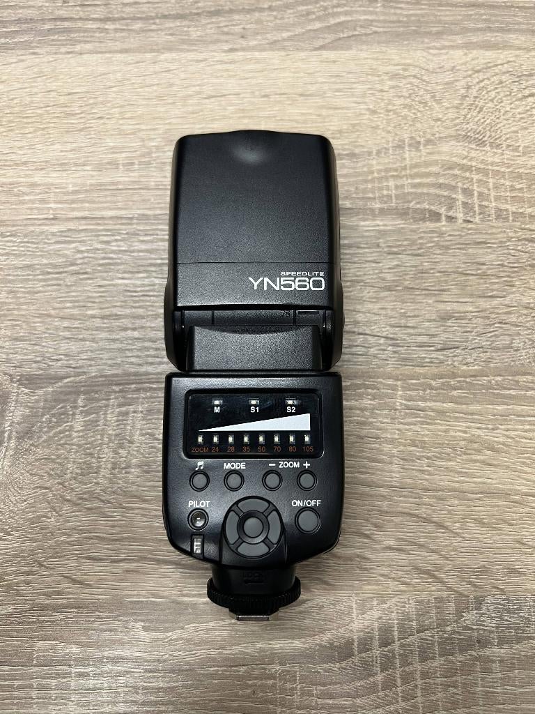 Yongnuo Speedlite YN560 – Flitser voor Canon/Nikon, Audio, Tv en Foto, Fotografie | Flitsers, Zo goed als nieuw, Canon, Kantelbaar