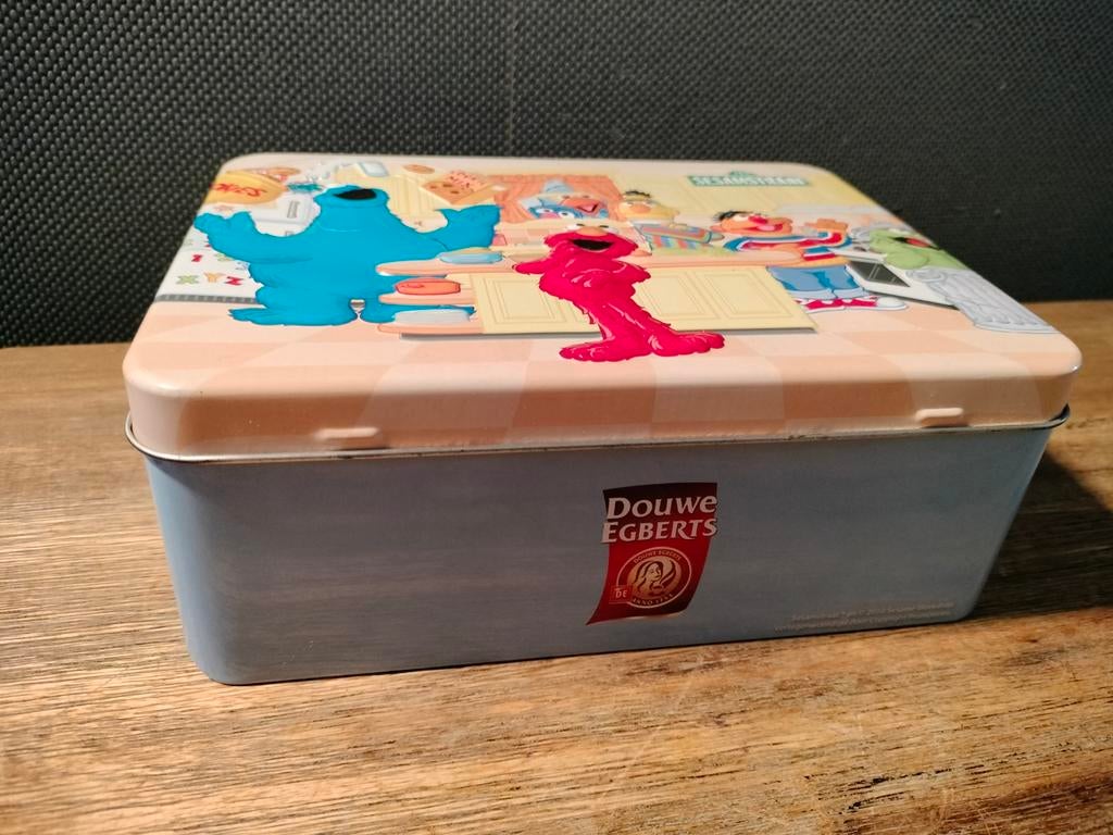 Douwe Egberts Sesamstraat koekblik, Ophalen of Verzenden, Gebruikt, Koek(jes), Douwe Egberts