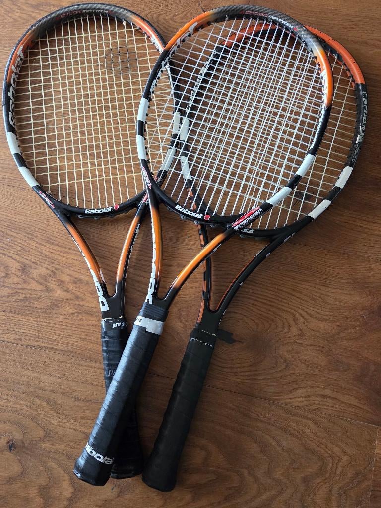 3 Tennisrackets Babolat pure storm. Ook per stuk mogelijk, Sport en Fitness, Tennis, Ophalen, Gebruikt, Racket, L3