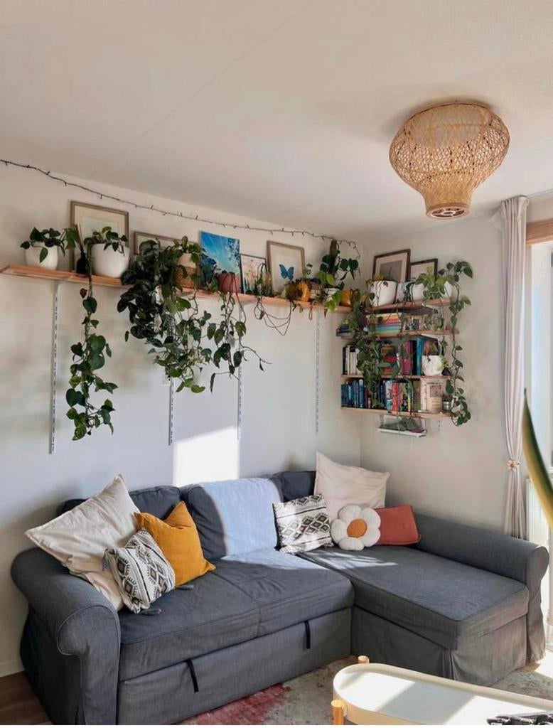 Backabro slaapbank hoekbank, Huis en Inrichting, Banken | Complete zithoeken, Zo goed als nieuw, Stof, Ophalen