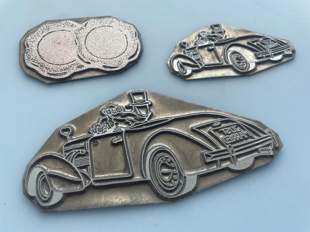 Cliche hoogdruk debossing boekbind stempels trouwen, Ophalen of Verzenden