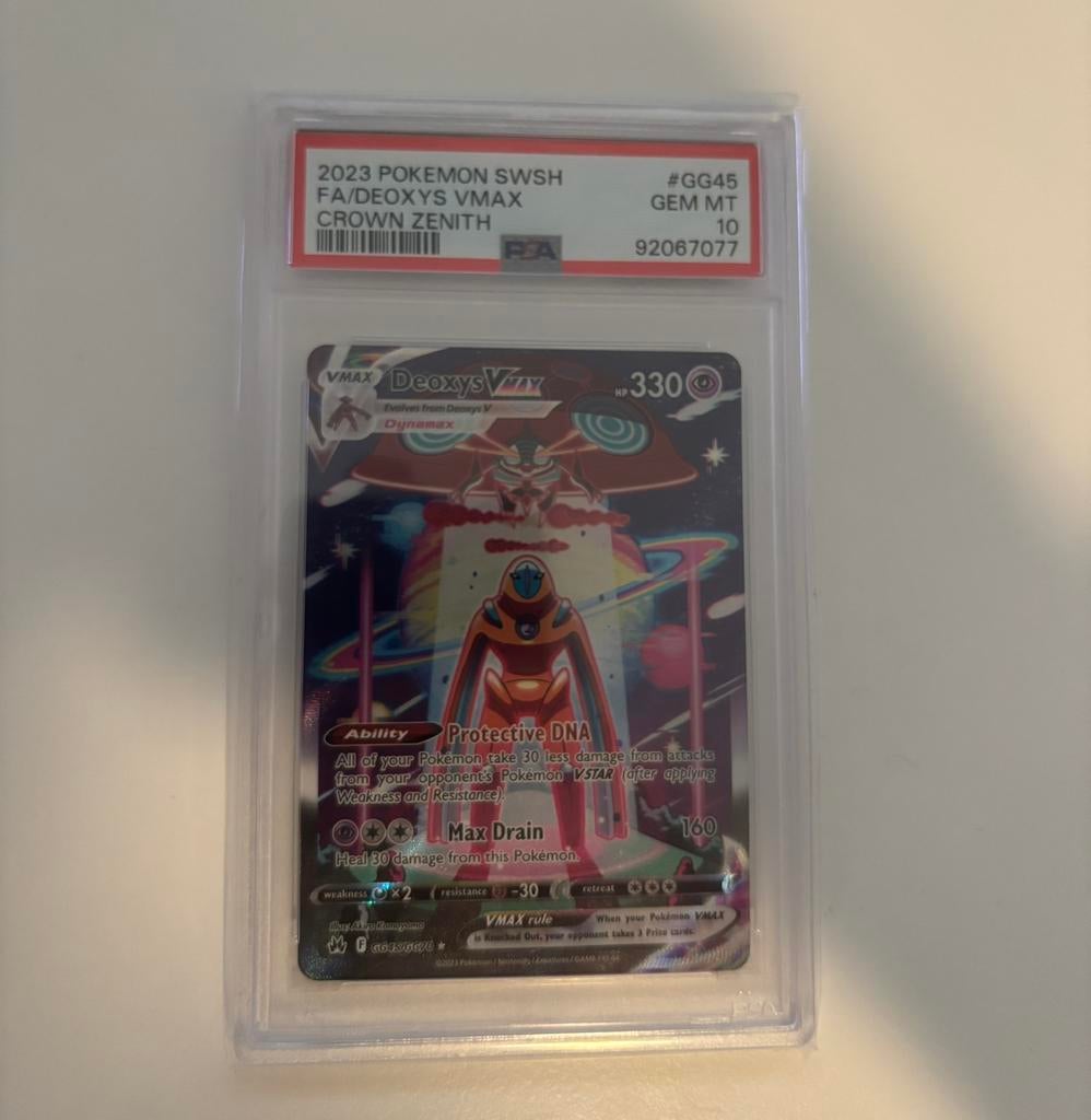 Deoxys VMAX (CRZ GG45) PSA 10, Ophalen of Verzenden, Nieuw