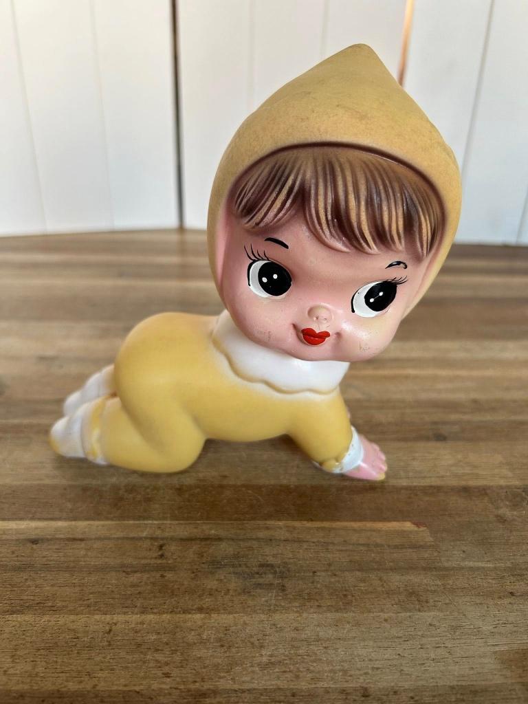 1970s Iwai Industrial kruipende baby pop rubber speelgoed, Antiek en Kunst, Antiek | Speelgoed, Ophalen of Verzenden