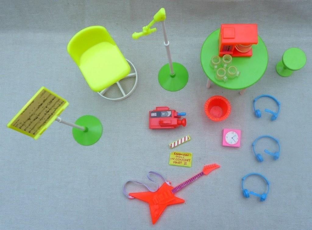 Vintage Barbie studio/concert set (ca. 1985), Verzamelen, Poppen, Ophalen of Verzenden, Gebruikt, Overige typen