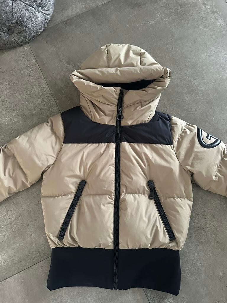 Goldbergh ski jas maat 38 beige zwart, Ophalen, Zo goed als nieuw, Maat 38/40 (M), Jack