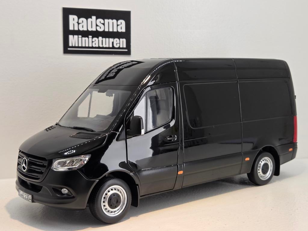 Mercedes-Benz Sprinter 2018 - Zwart - 1:18 Norev, Auto, Nieuw, Norev, Ophalen of Verzenden