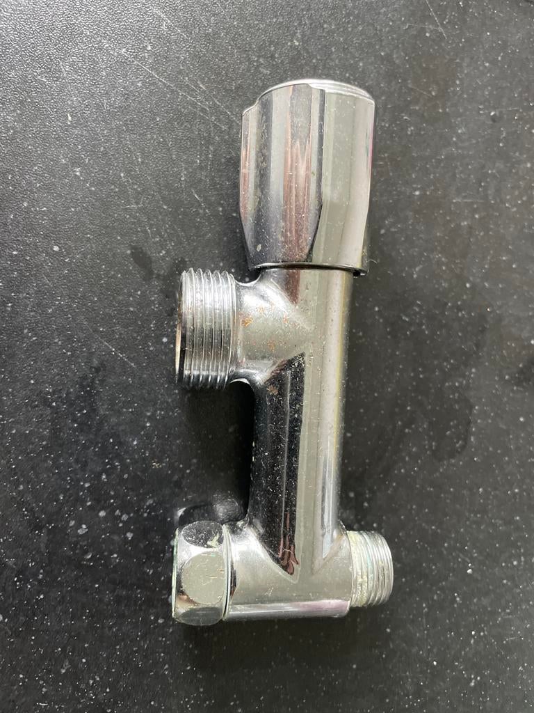 Schell T-stuk kraan voor badkamer, keuken of toilet, Ophalen of Verzenden, Gebruikt, Chroom, Kraan