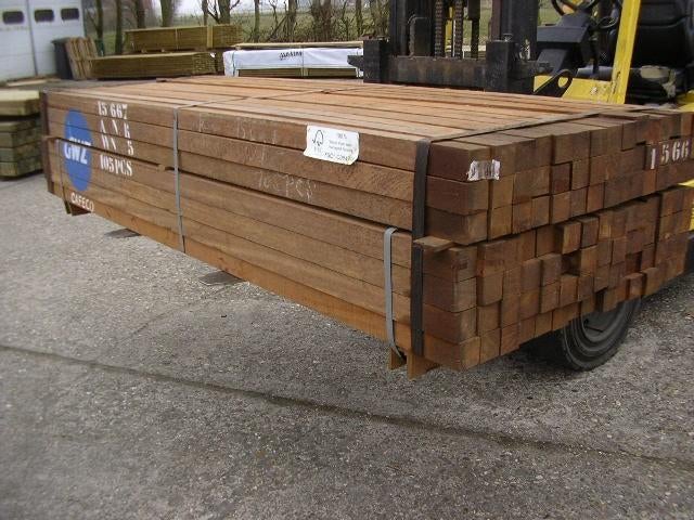 HARD HOUT: Palen, planken, piket en balken, Tuin en Terras, Ophalen of Verzenden, Nieuw, 250 cm of meer, Balken