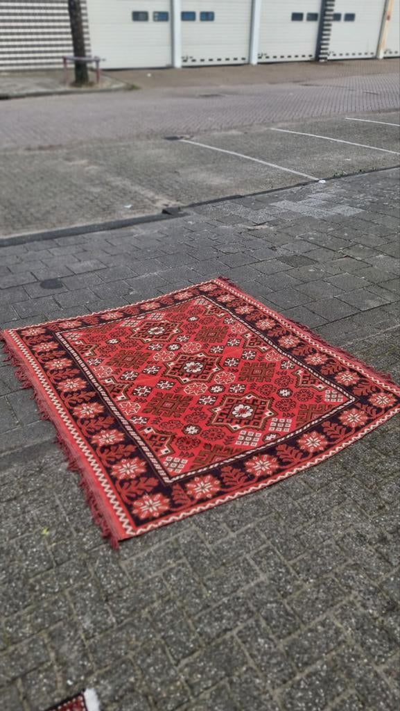 Vintage tapijt vloer kleed wandkleed jaren 60, ,, 200 cm of meer, Ophalen of Verzenden, ,