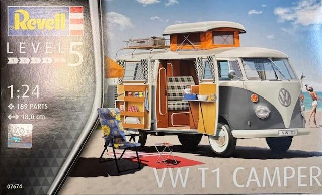 Coelianmodels, Revell 07674, VW t1 Camper, 1/24, € 39,99, Auto, Revell, Groter dan 1:32, Nieuw