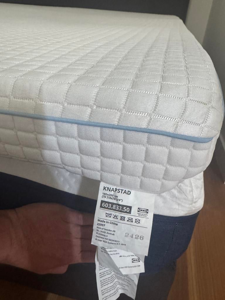 Knapstad topper 180x200, Ophalen, Tweepersoons, Zo goed als nieuw, Matras