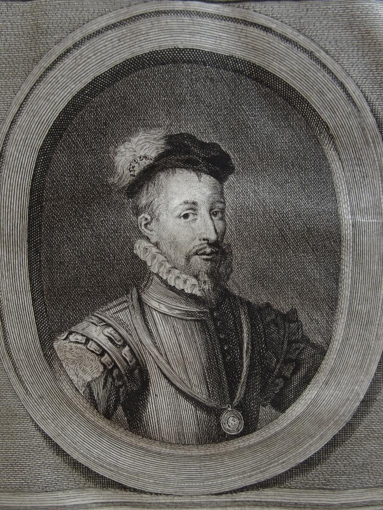 gravure Robert Dudlei, Leicester Zutphen 1752 J Houbraken, Verzenden