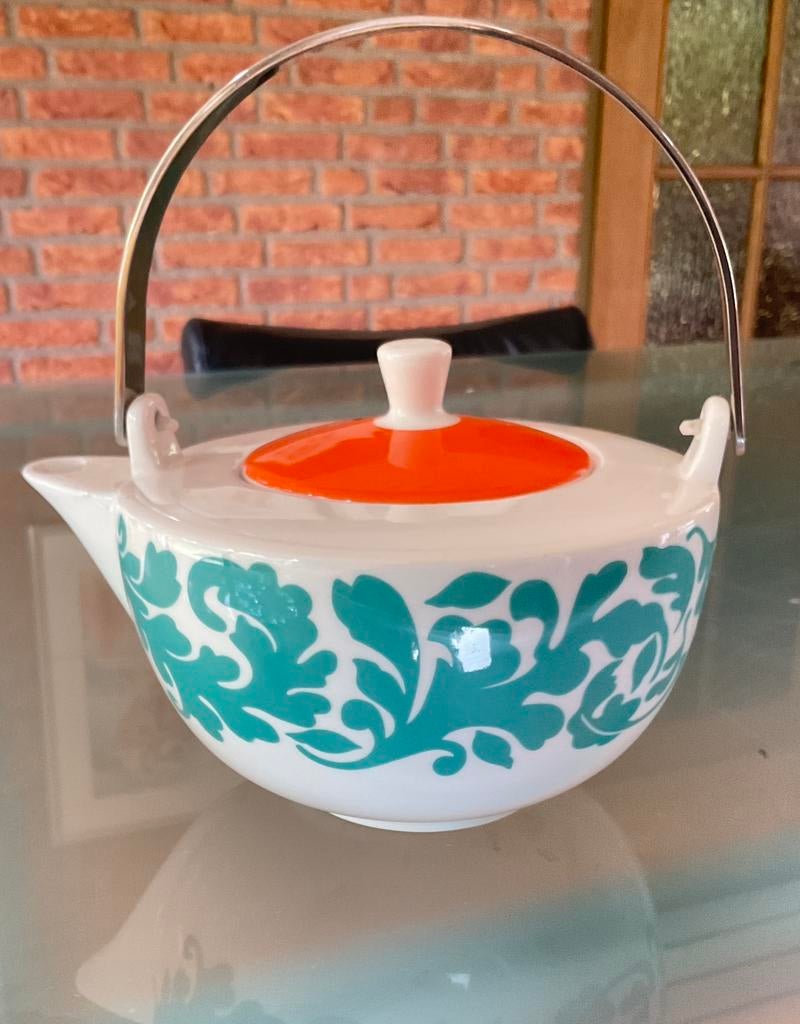 RITZENHOFF My Lian Bone China theepot oranje / groen, Ophalen of Verzenden