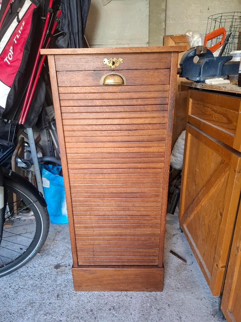 Vintage rolluikkastje archiefkastje antiek, Ophalen