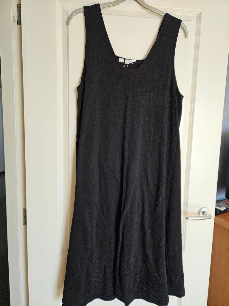 Midi jurk zwart bonprix maat 48/50, Kleding | Dames, Grote Maten, Bonprix, Ophalen of Verzenden, Zo goed als nieuw, Jurk