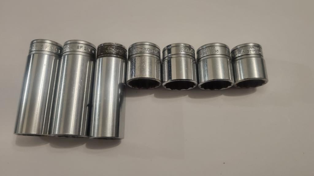 Snap-On // Set van 7 doppen, verschillende maten, Doe-het-zelf en Verbouw, Gereedschap | Handgereedschap, Ophalen of Verzenden