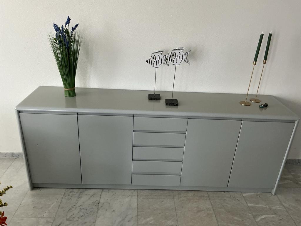 Modern Dressoir - Grijs - 210x75x45 cm, Ophalen, Overige materialen, Gebruikt, 200 cm of meer