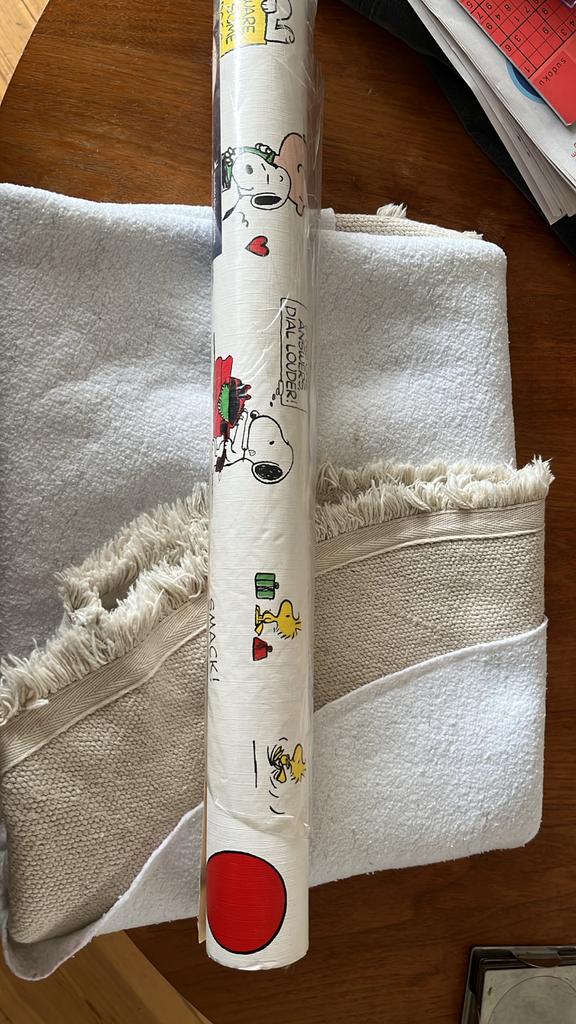 Snoopy Behangrol - Nieuw in verpakking, Huis en Inrichting, Ophalen, Minder dan 10 m², Wit