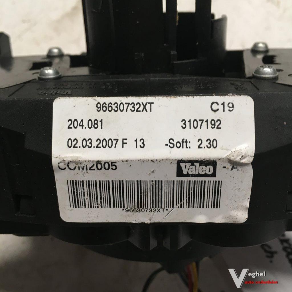 Peugeot 207  2007 Stuurkolom Combischakelaar  96630732XT, Gebruikt, -, -, Ophalen of Verzenden