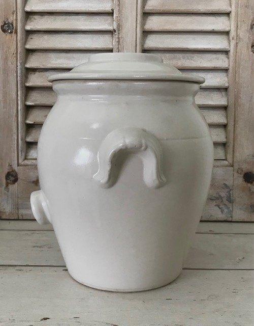 Digoin Sarreguemines grès pot vinaigre olijfolie pot grijs, Antiek en Kunst, Ophalen of Verzenden