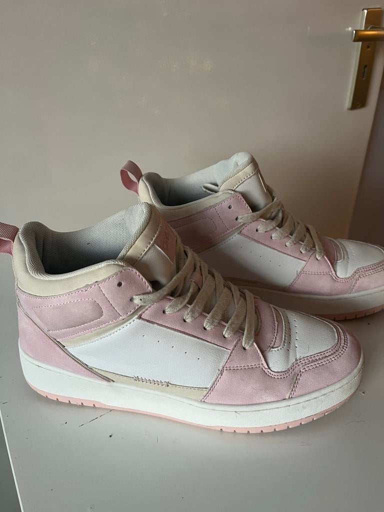 ONLY hoge sneakers roze wit maat 42, Kleding | Dames, Schoenen, Ophalen of Verzenden, Zo goed als nieuw, Roze, Sneakers of Gympen