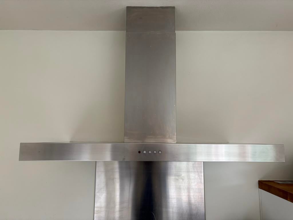 IKEA RVS afzuigkap met recirculatie, Ophalen, Gebruikt, Wandschouwkap, Vrijstaand