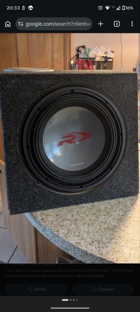 Alpine SWR-1241D Subwoofer + Caliber Versterker, Ophalen of Verzenden, Gebruikt