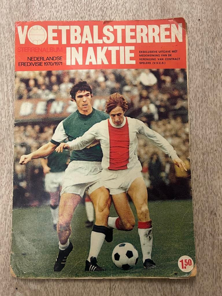 Compleet Vanderhout Voetbalsterren Album 1970/1971 Cruijff, Ophalen of Verzenden, Gebruikt, Ajax, Boek of Tijdschrift