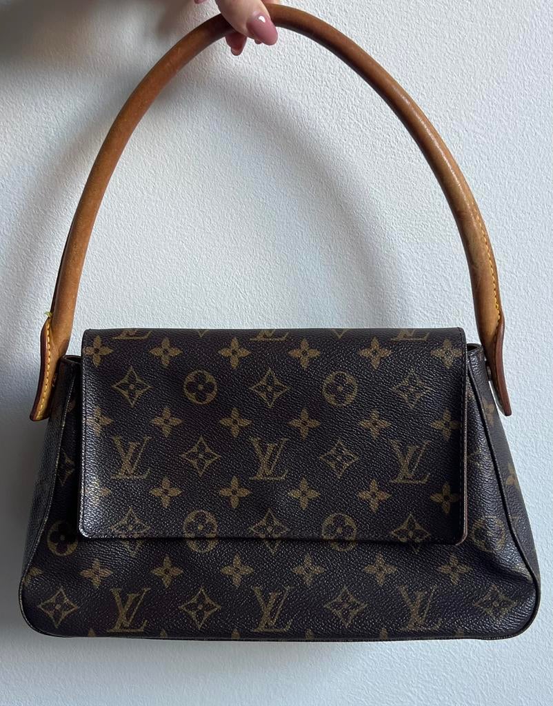 Vintage Louis Vuitton Looping Mini, Ophalen of Verzenden, Gebruikt, Bruin, Schoudertasje
