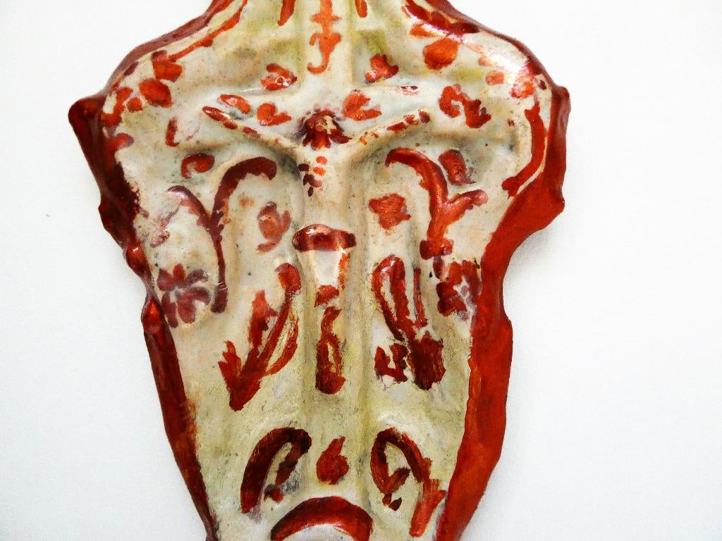 Spaans Manises wijwaterbakje ca. 1700 - 1750 lusterglazuur, Antiek en Kunst, Ophalen of Verzenden