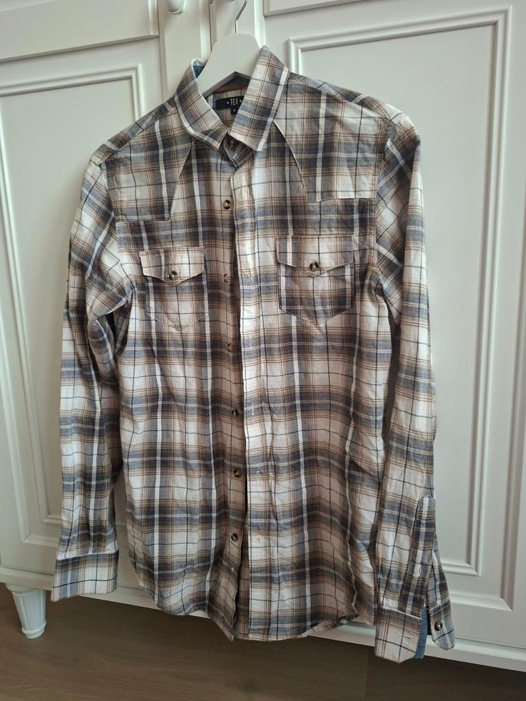 Geruit overhemd maat S, Halswijdte 38 (S) of kleiner, Ophalen of Verzenden, Gedragen, Onbekend