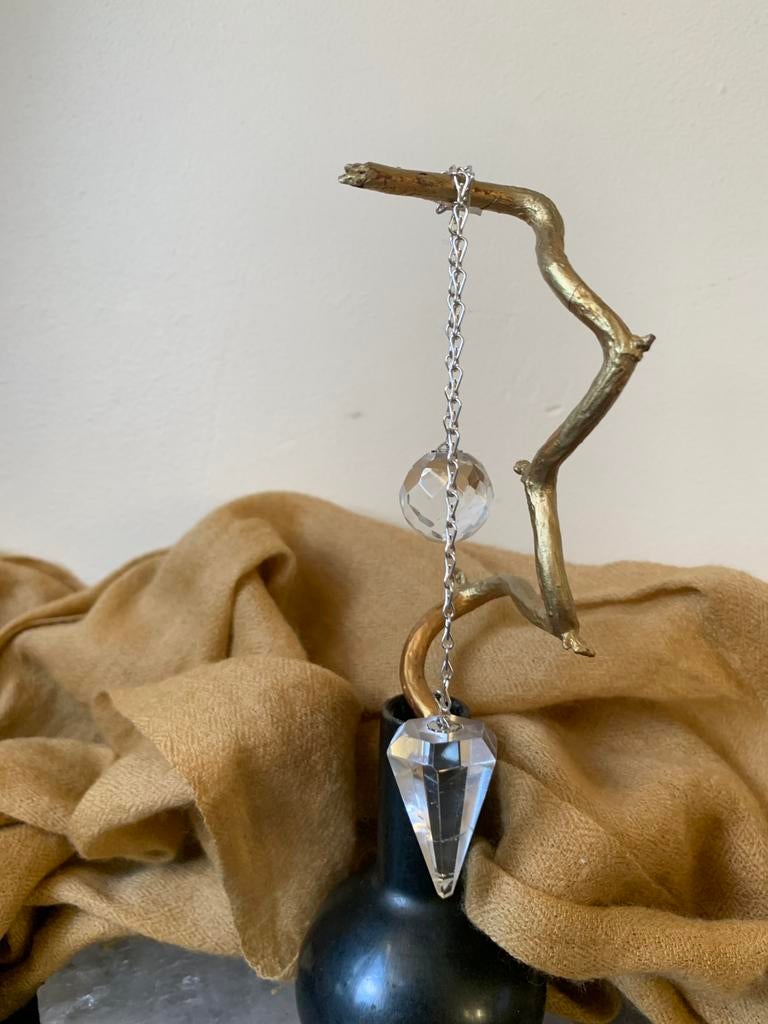 Bergkristal pendel schedel skull beschermt inzicht intuïtie, Ophalen of Verzenden, Nieuw