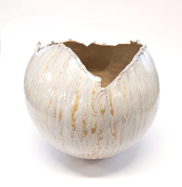 Keramische bol ø35 parelmoer, Antiek en Kunst, Antiek | Keramiek en Aardewerk, Ophalen