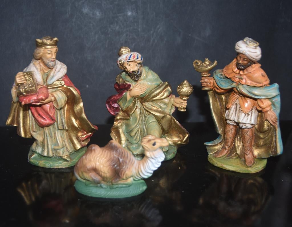 Vintage Heilige Drie Koningen & Kameel Fontanini Landi kerst, Antiek en Kunst, Verzenden