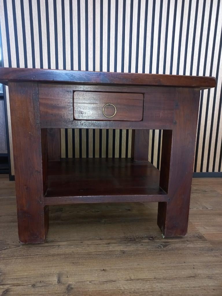 Koloniale sidetable. 60x60x50cm, Ophalen, Gebruikt, 100 tot 150 cm, Koloniaal
