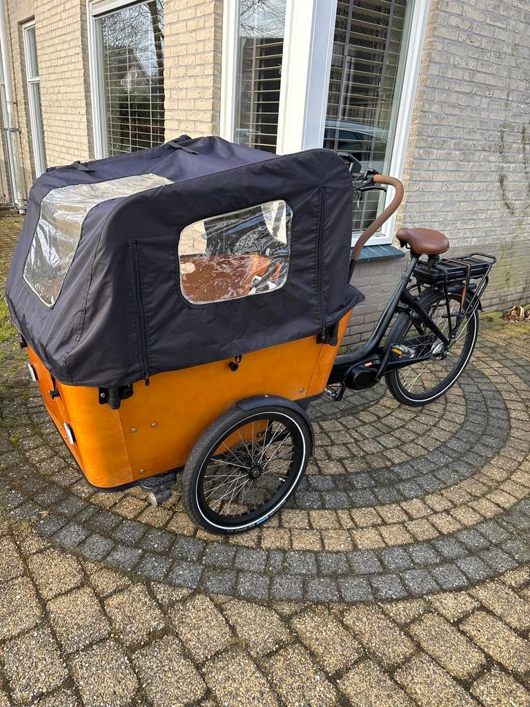 Vogue Carry 3 bakfiets met huif, 4 kinderen of meer, Gebruikt, Huif, Ophalen
