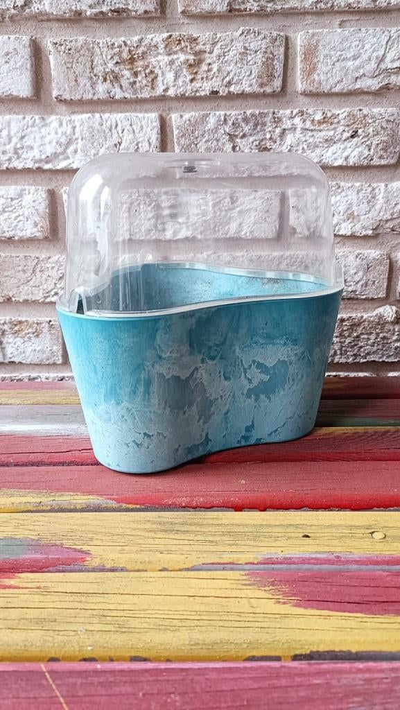 Kweekbak blauw marmer van ARTSTONE triangel vormig 2 stuks, Tuin en Terras, Kweekspullen, Ophalen of Verzenden, Zo goed als nieuw