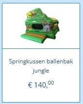 Springkussen ballenbak jungle te huur, Ophalen, Zo goed als nieuw, Overige