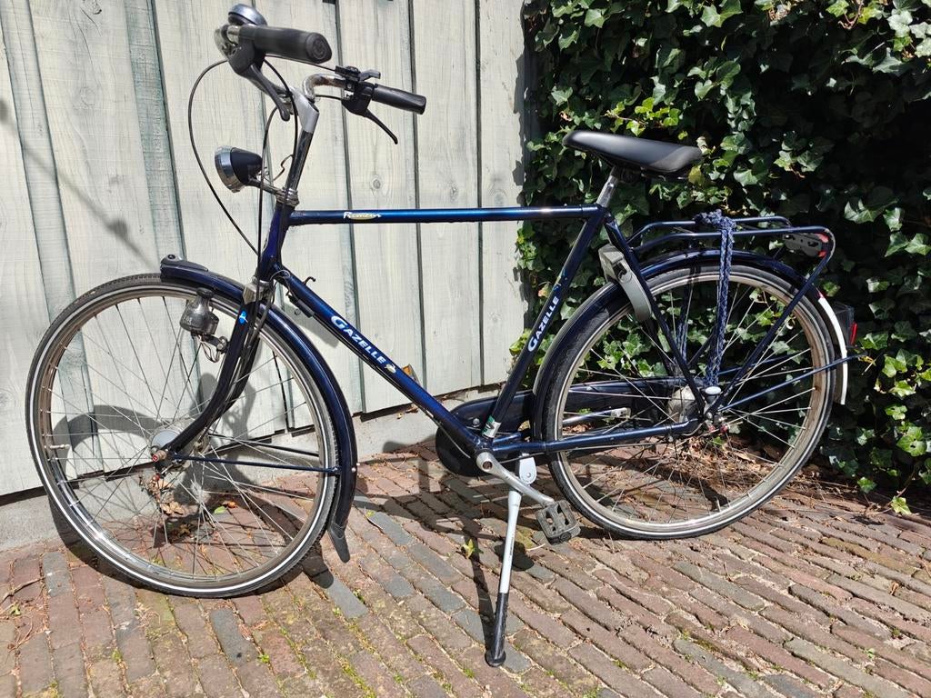 Gazelle herenfiets, 7 versnellingen, blauw, frame 57cm, Ophalen, Gebruikt, Versnellingen, Gazelle