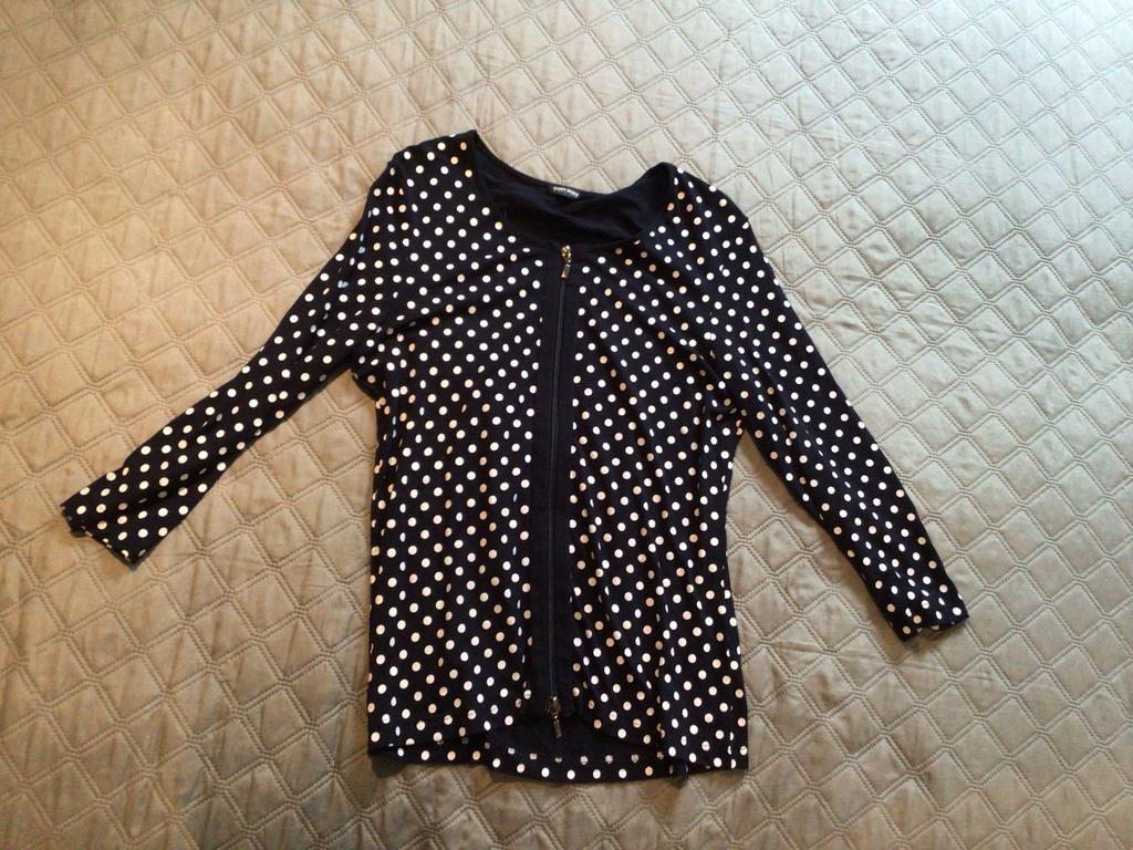 Gerry Weber vest met rits en stippen, Ophalen, Zo goed als nieuw, Maat 38/40 (M), Zwart