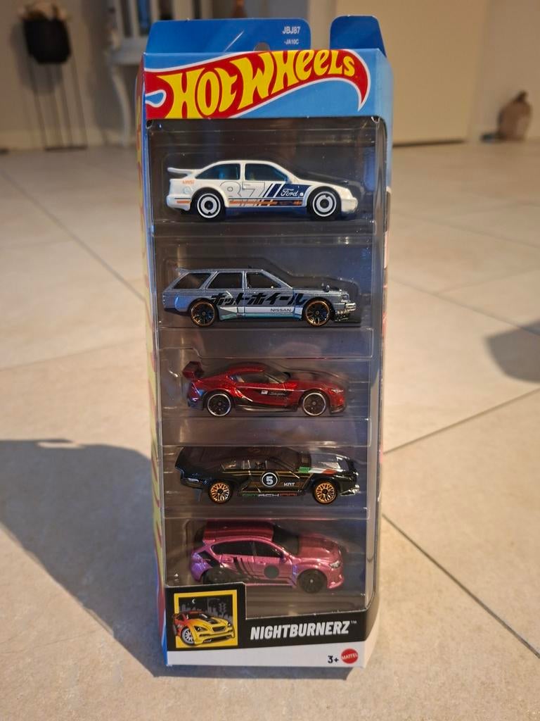 Hot Wheels Nightburnerz 5-pack, Ophalen of Verzenden, Nieuw, Auto