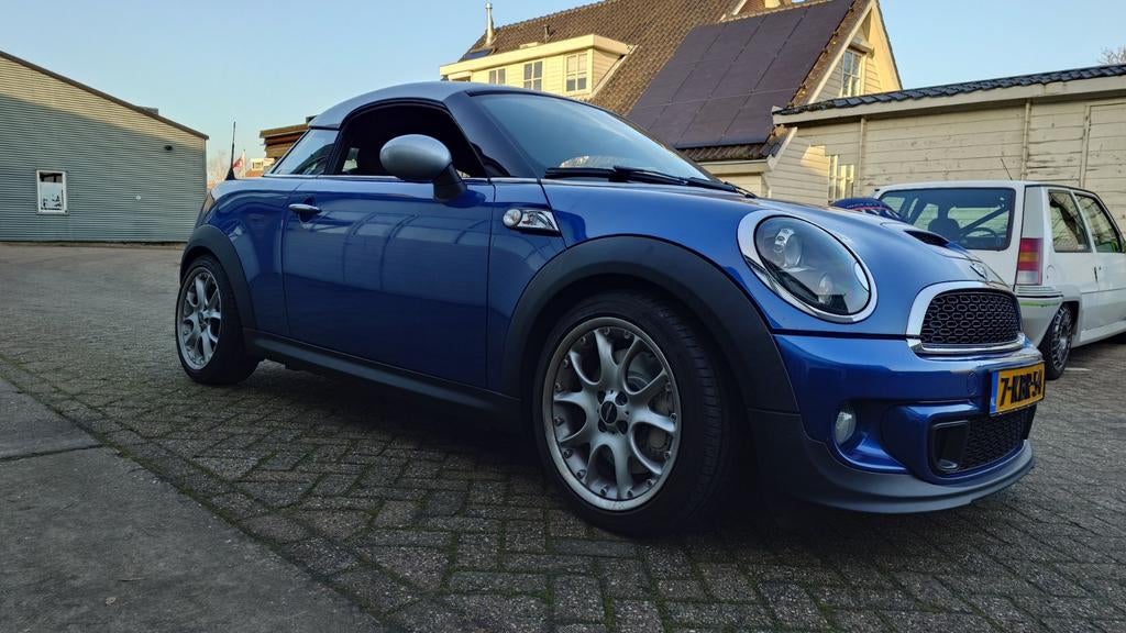 Mini 1.6 Cooper S Coupe, Auto's, Zwart, 4 cilinders, Blauw, Handgeschakeld