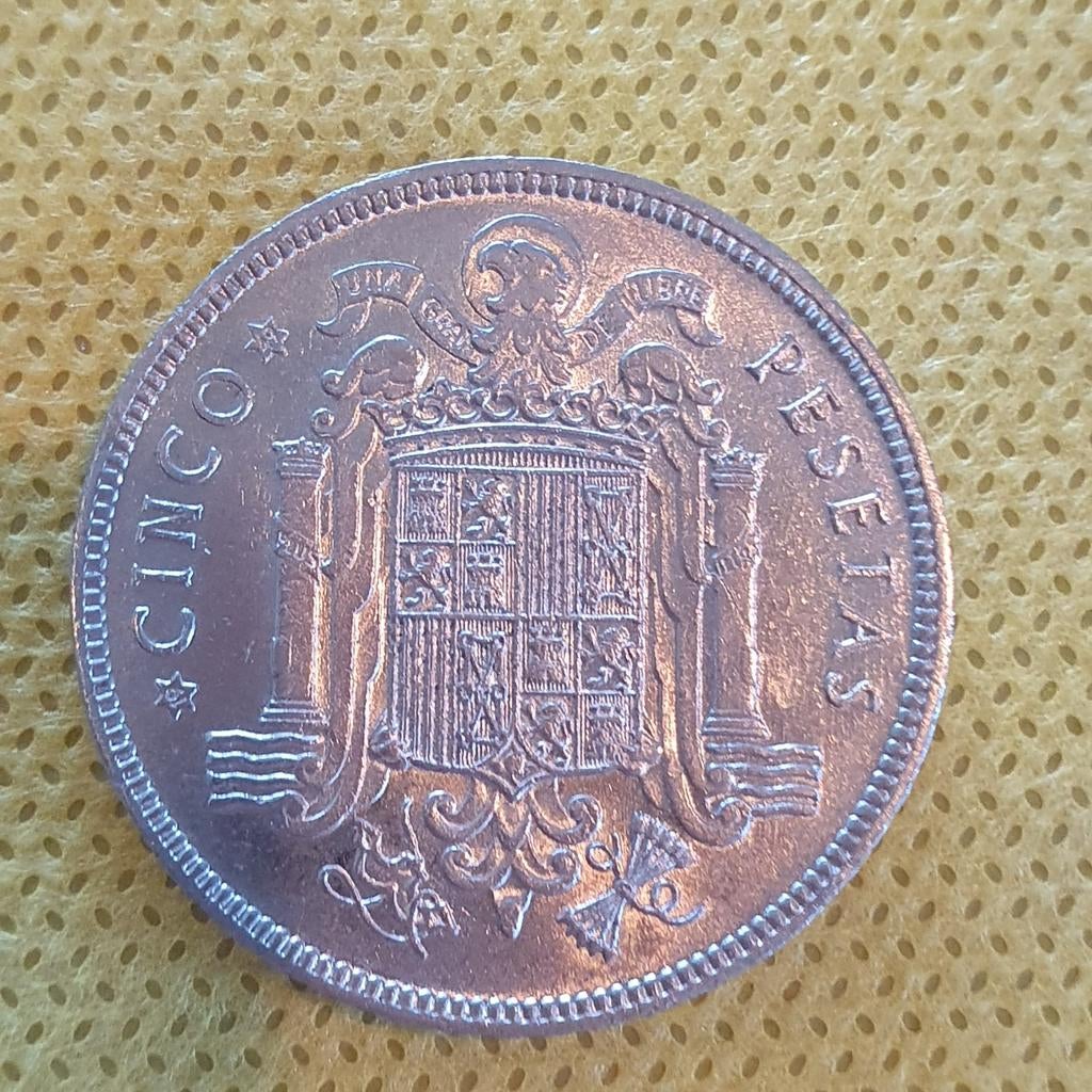 Spaanse munt 5 Pesetas uit 1949, Postzegels en Munten, Ophalen of Verzenden