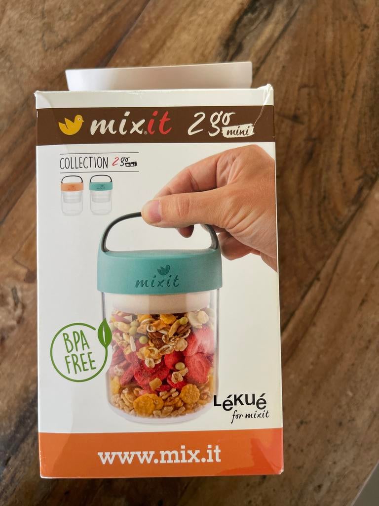 Mixit 2Go Mini Lekué BPA-vrije beker voor ontbijt/lunch, Ophalen, Overige typen, Kunststof, Nieuw