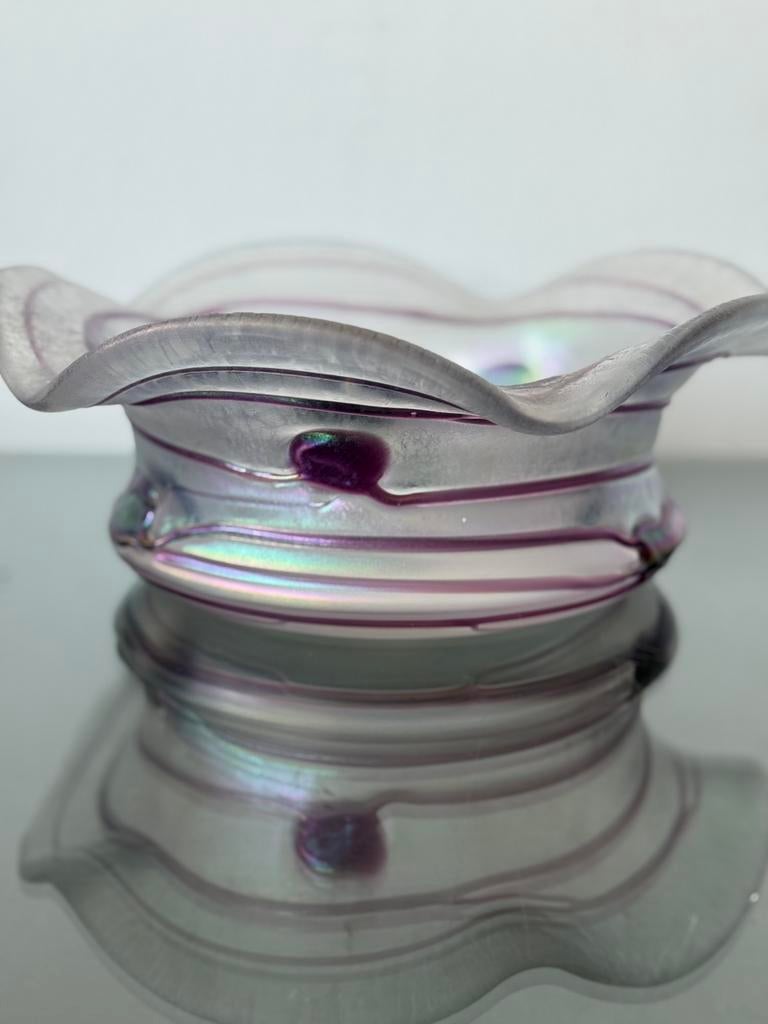 Poschinger Kralik Loetz schaal paars iriserend, Antiek en Kunst, Ophalen of Verzenden