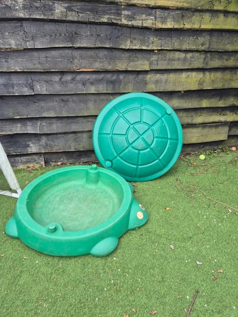 Schildpad Zandbak met Deksel, Ophalen, Gebruikt